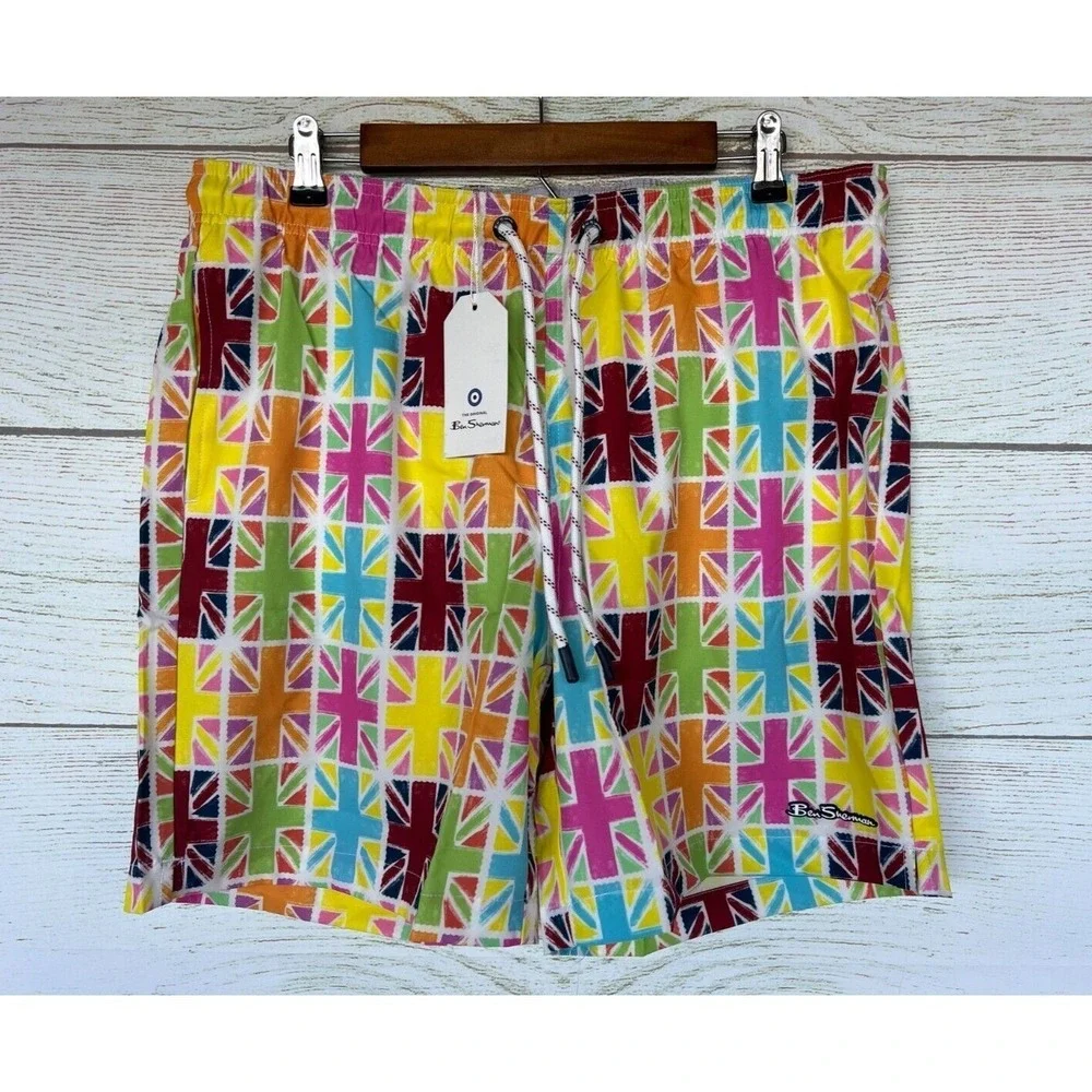 Shorts Mens Size Medium Painted Jacks Swim Trunks Shorts New $79